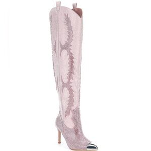 NWOB $229 Katyanna Over-the-knee Rhinstone Boots by Gianni Bini